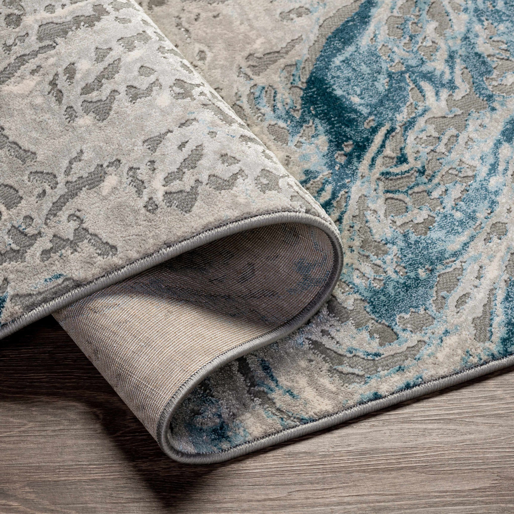 Lambton Blue Marble Area Rug - Clearance - Ornate Home