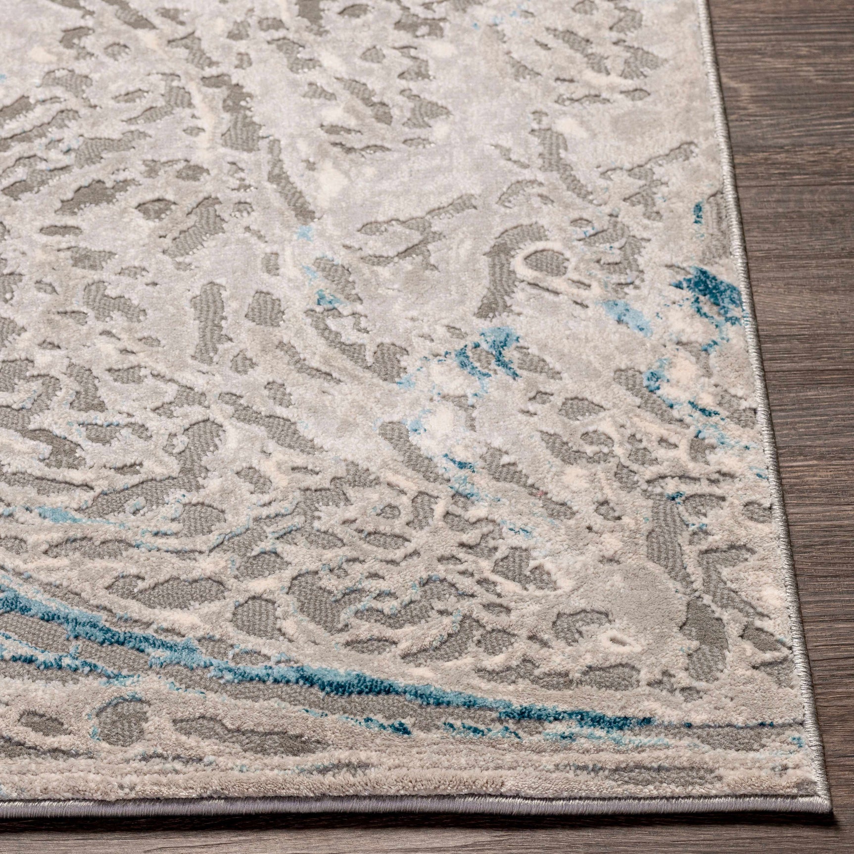 Lambton Blue Marble Area Rug - Clearance - Ornate Home
