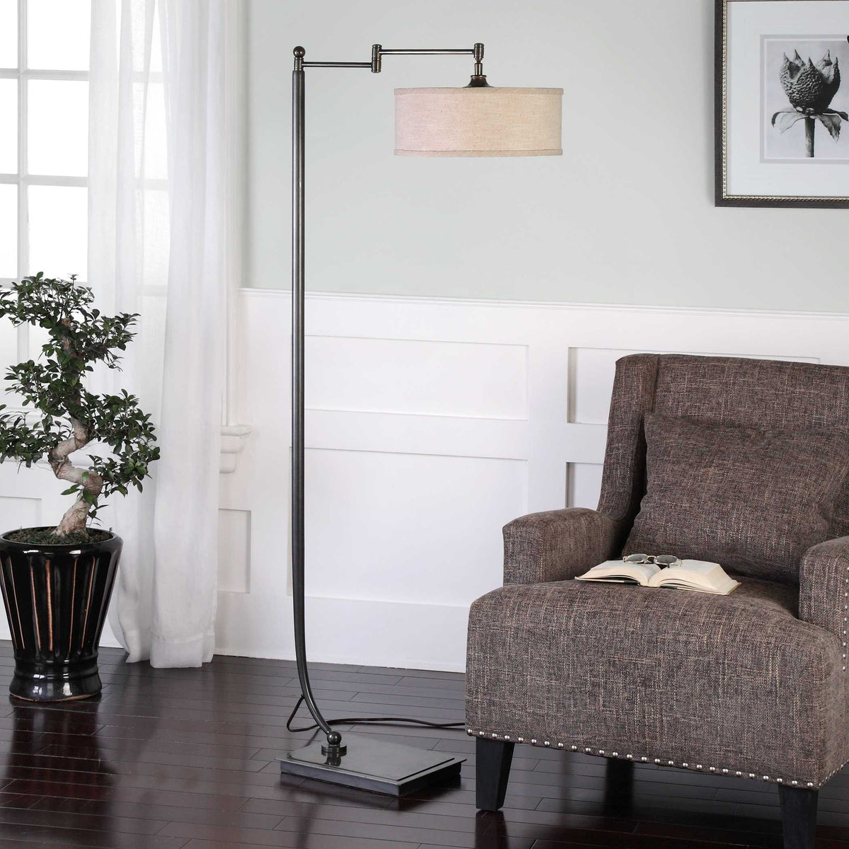 Lamine Dark Bronze Floor Lamp - Ornate Home