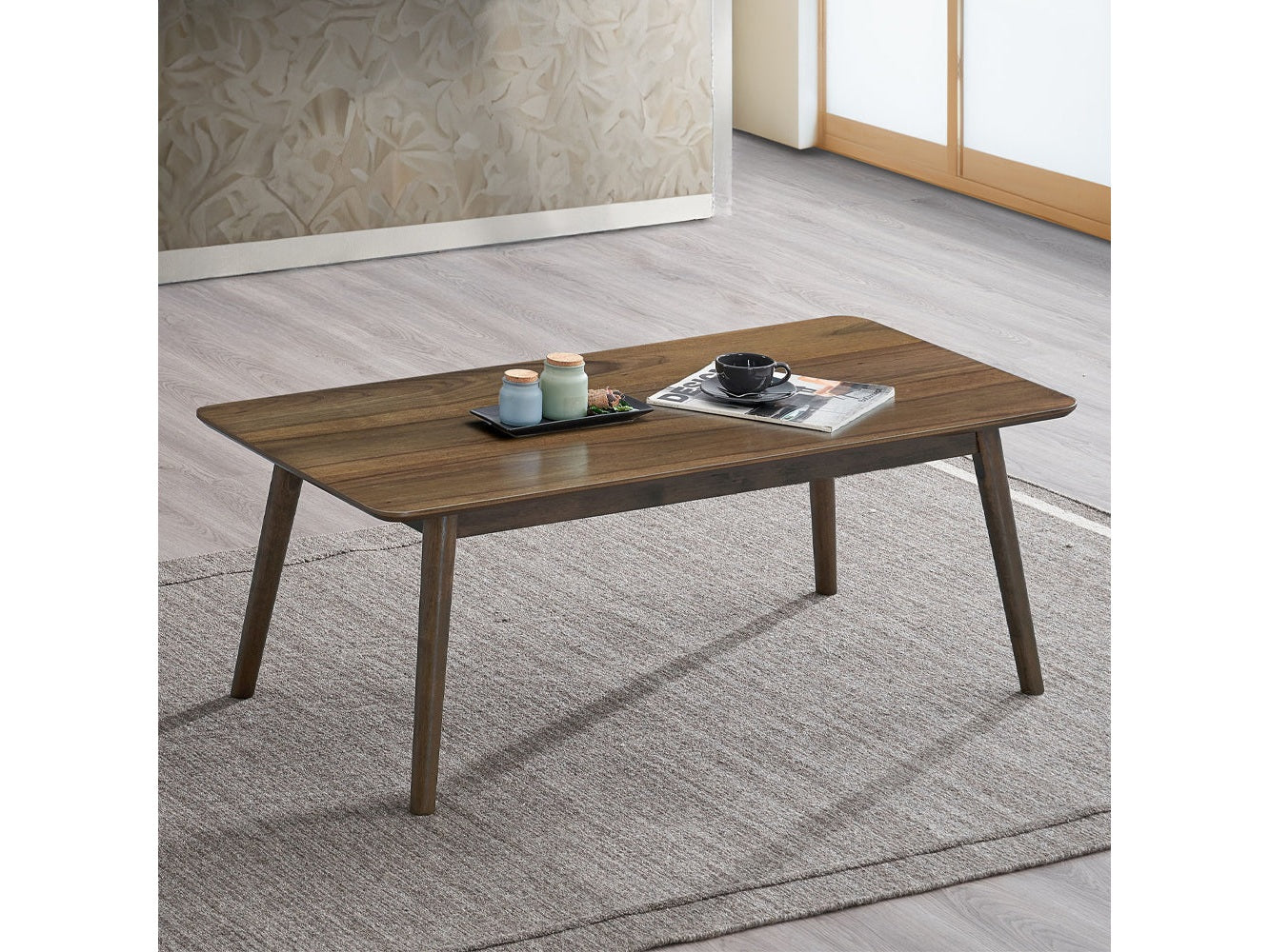 Lamonte Walnut Coffee Table - Ornate Home