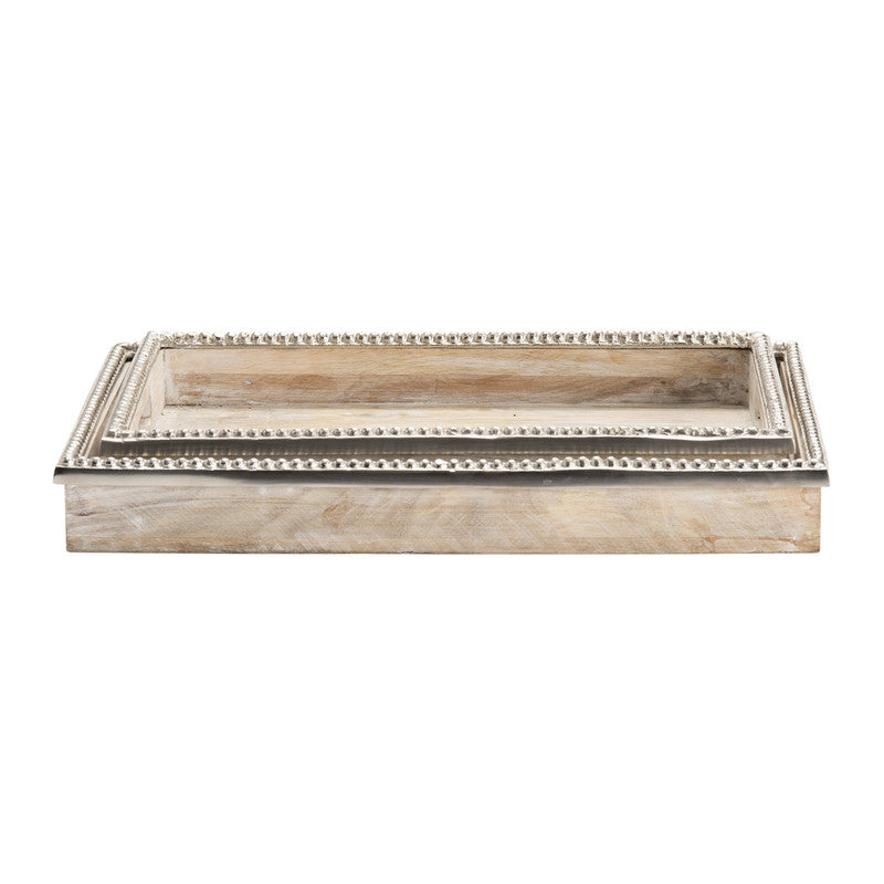 Lana Natural Trays (Set of 2) - Ornate Home