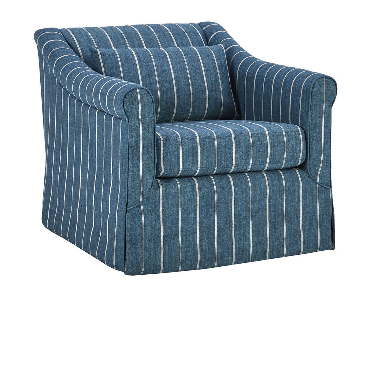 Lana Navy Blue Swivel Chair - Ornate Home