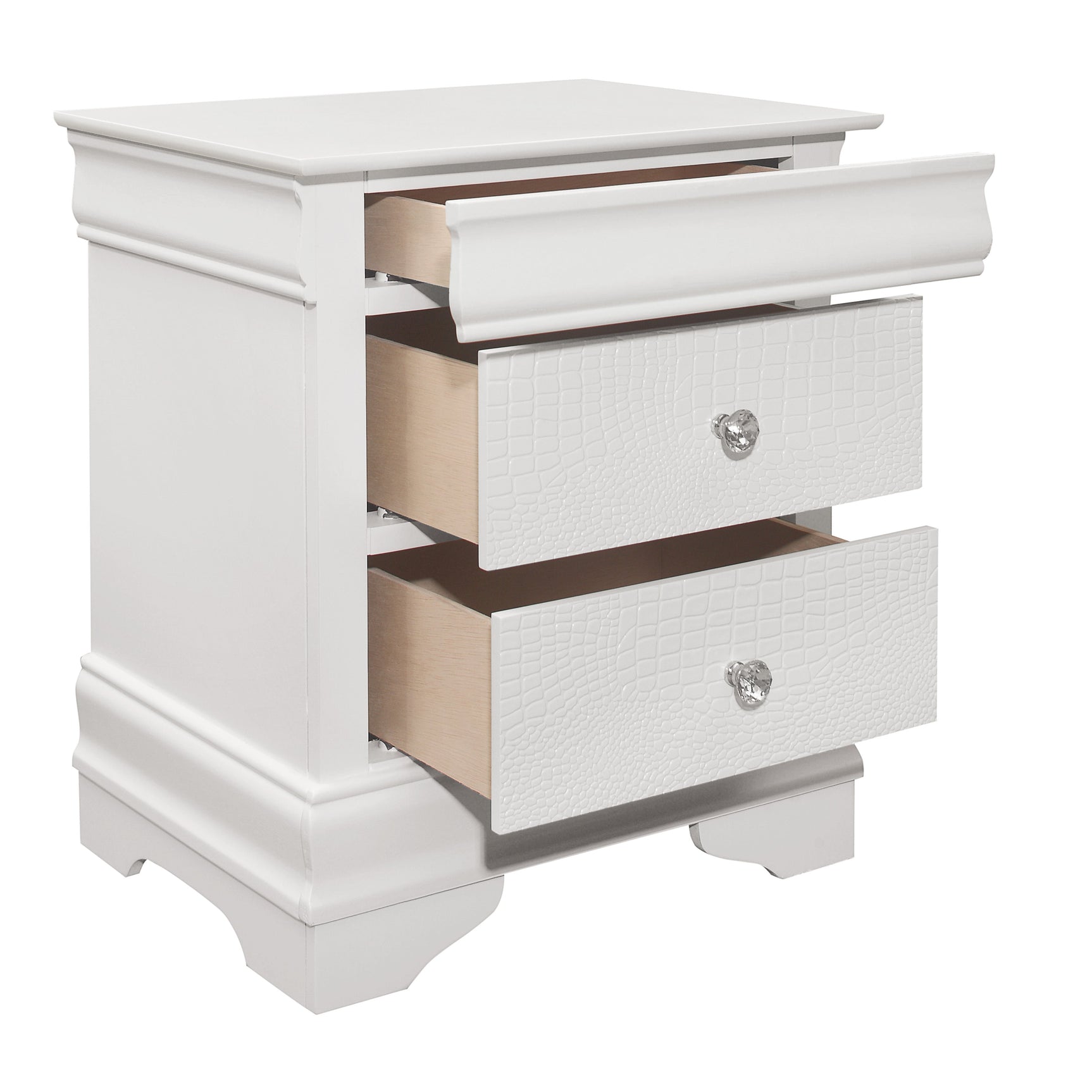 Lana White Nightstand - Ornate Home