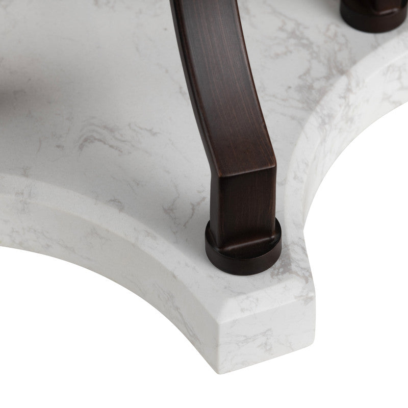 Lancaster Dark Bronze/White Table Lamp - Ornate Home