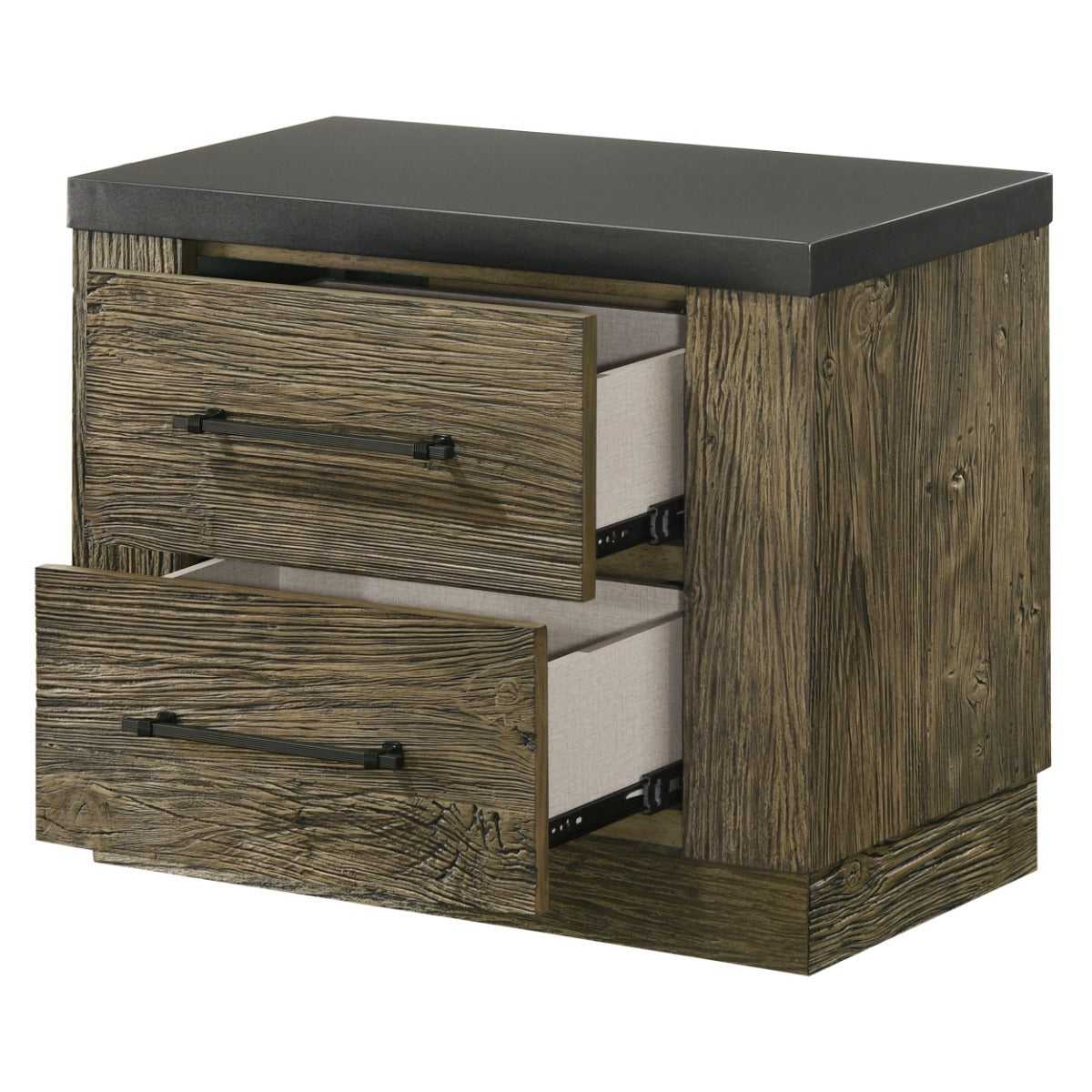 Lance Distressed Oak Nightstand - Ornate Home