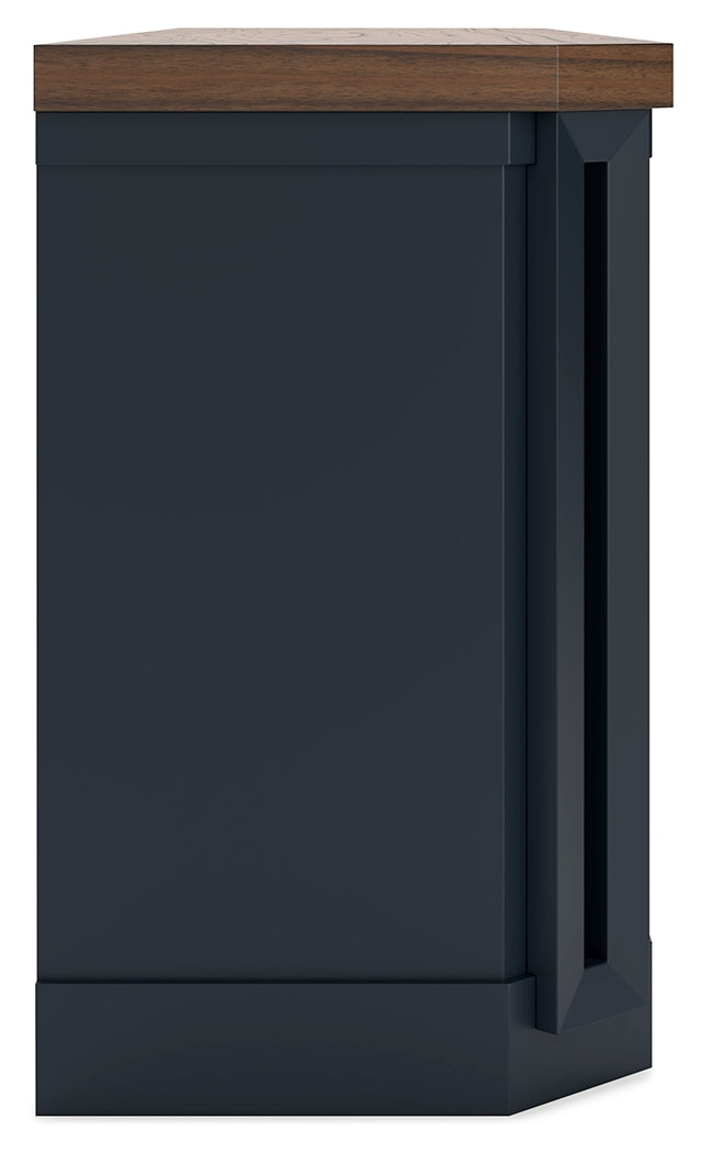 Landocken Brown & Blue 83" TV Stand (Online Special Price) - Ornate Home