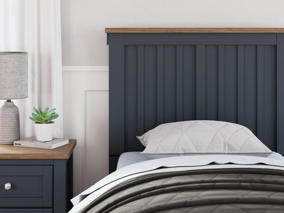 Landocken Brown/Blue Twin Panel Headboard - Ornate Home