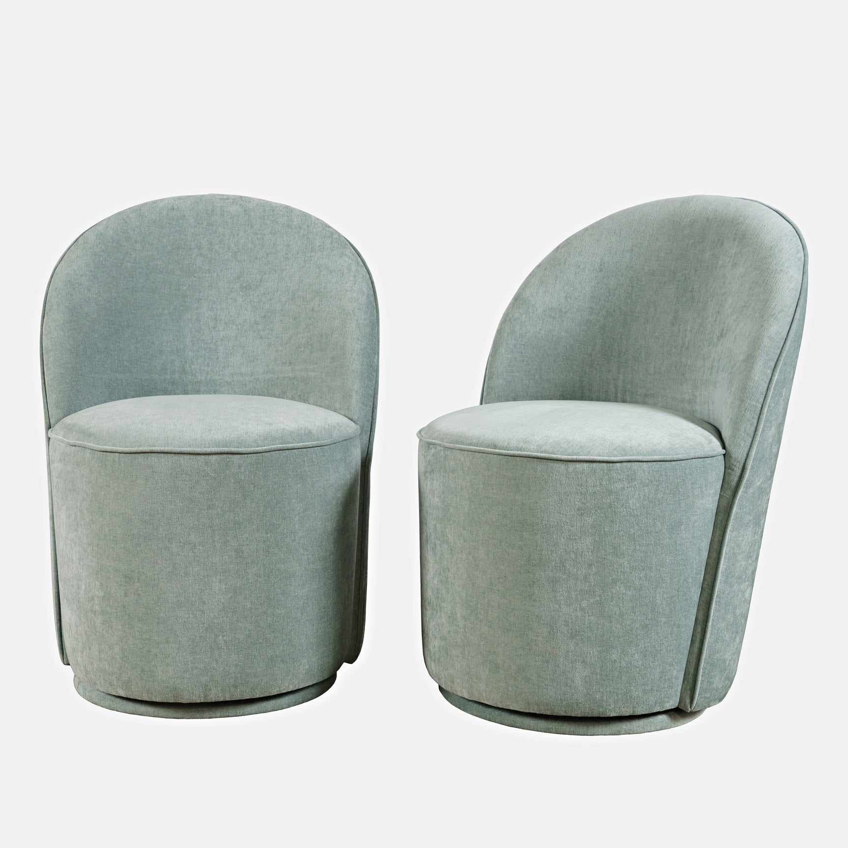 Landon Blue Swivel Dining Chair (Set of 2) - Ornate Home