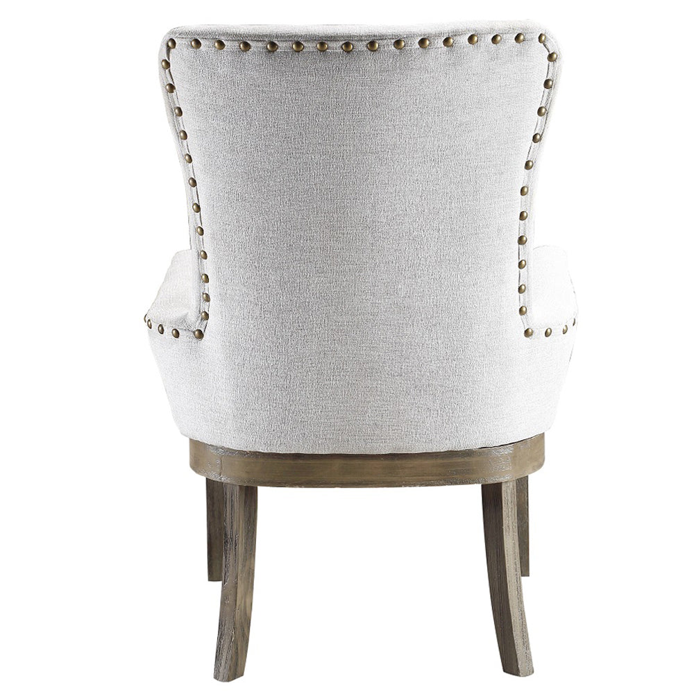 Landon Gray Linen Dining Chair / 1pc - Ornate Home