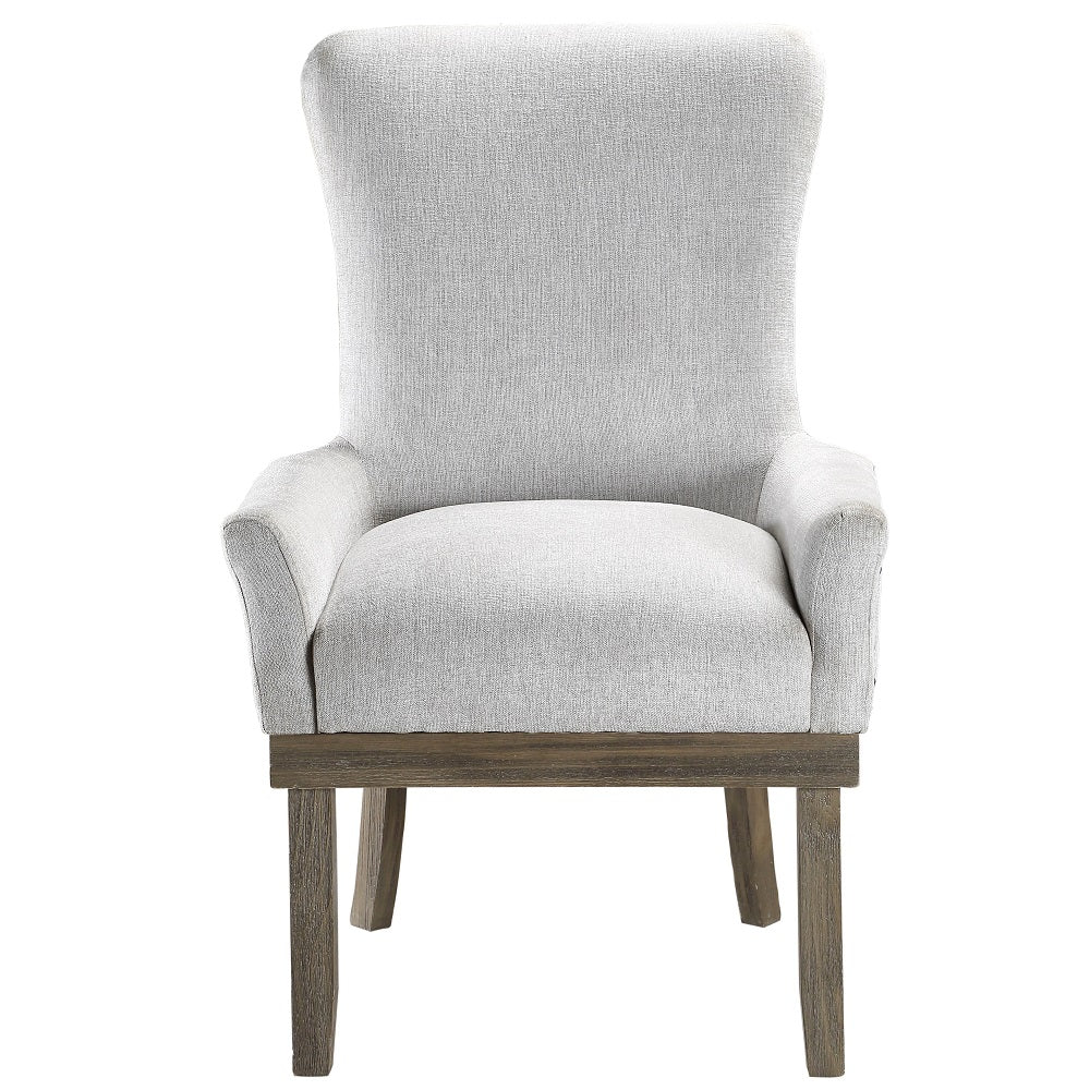 Landon Gray Linen Dining Chair / 1pc - Ornate Home