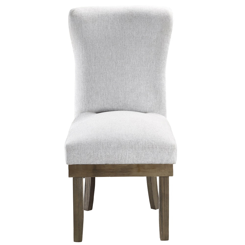 Landon Gray Linen Side Chair / 2pc - Ornate Home