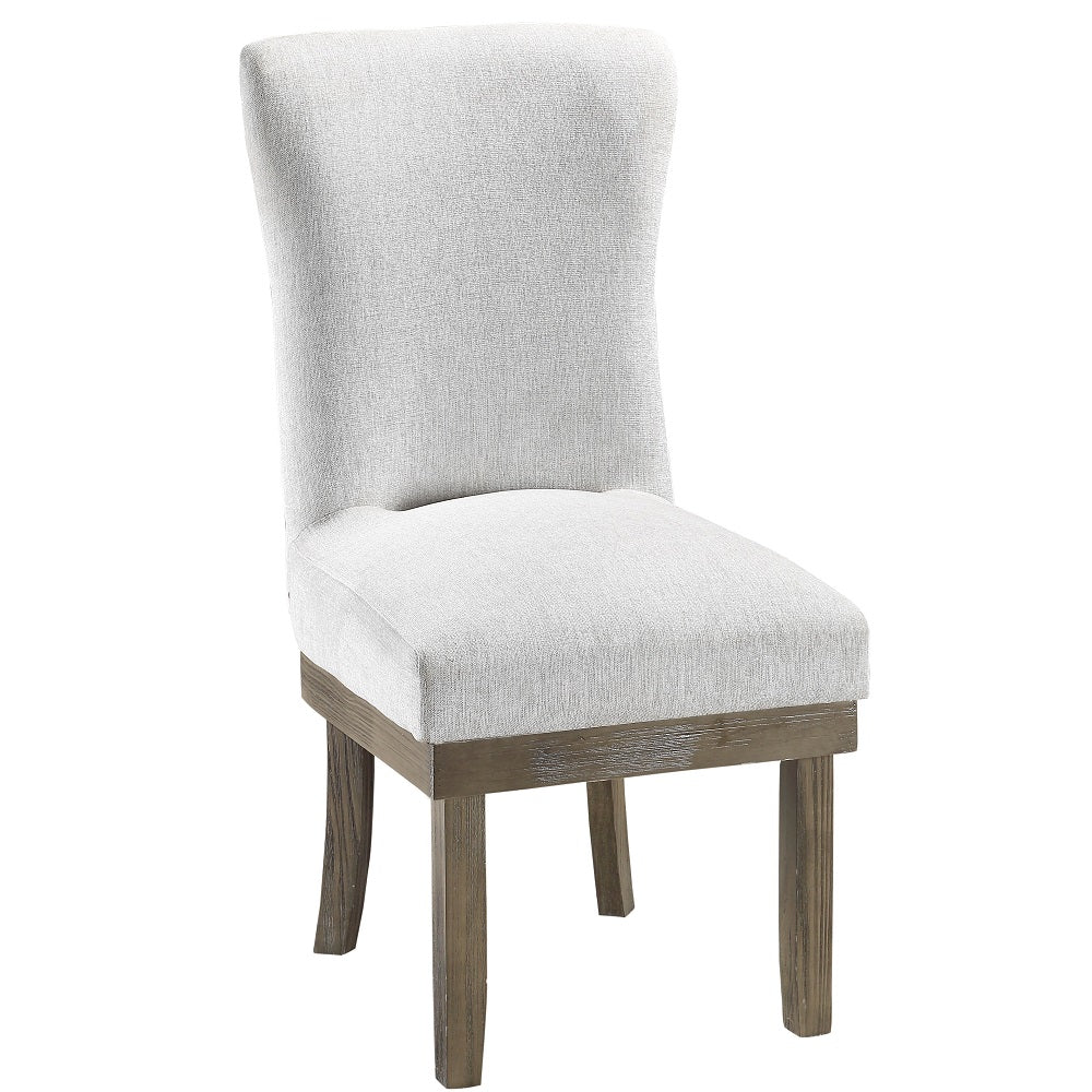 Landon Gray Linen Side Chair / 2pc - Ornate Home