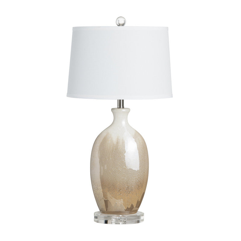 Lane Amber/Cream Table Lamp - Ornate Home
