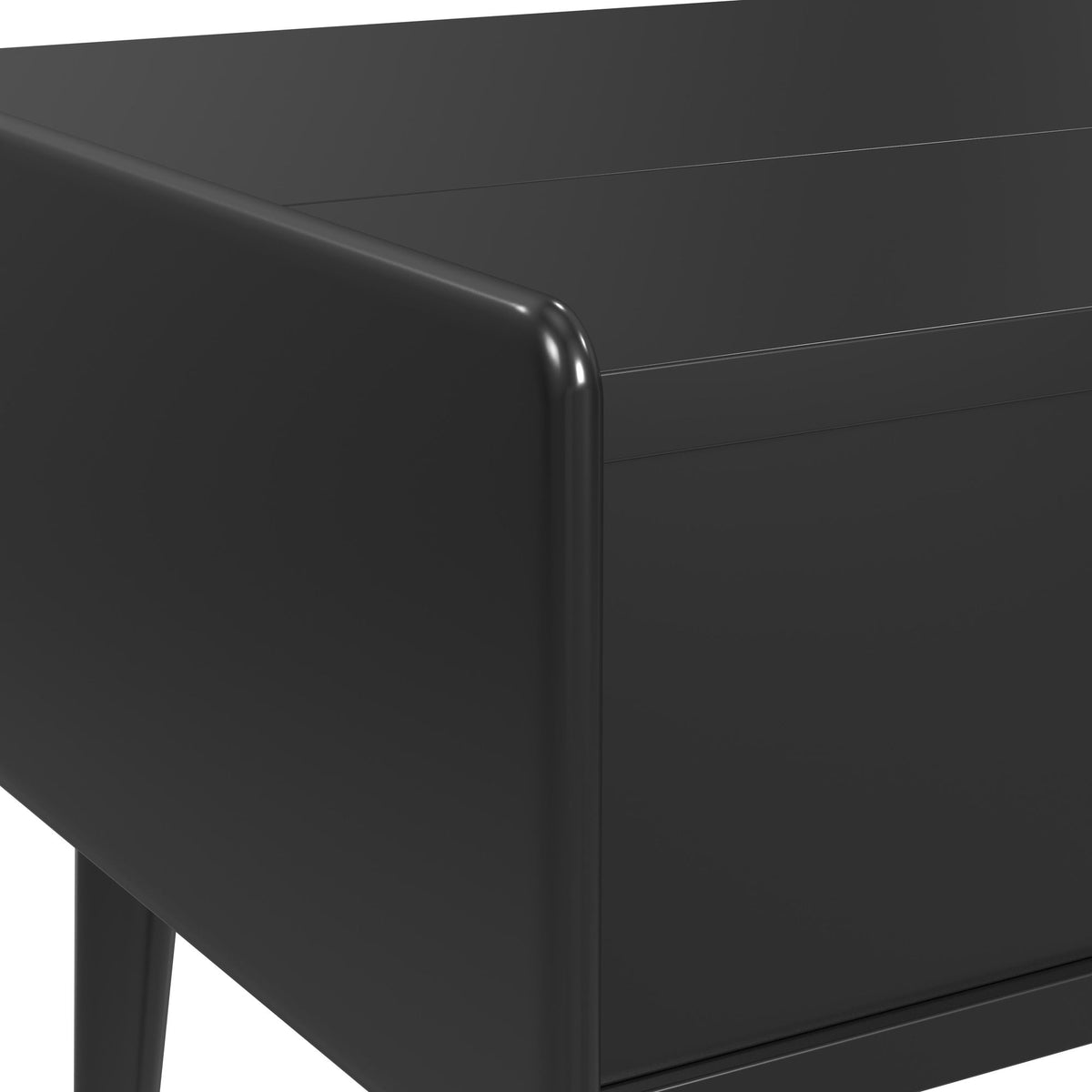 Lanette Black Coffee Table with White Marble and Lift-Top