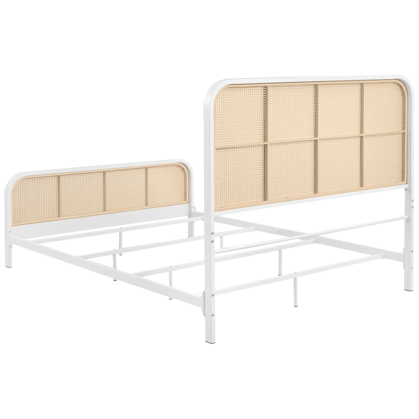 Lanewood White Open Cane Queen Bed - Ornate Home
