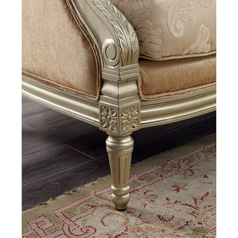 Langleben Brown/Beige/Champagne Loveseat - Ornate Home