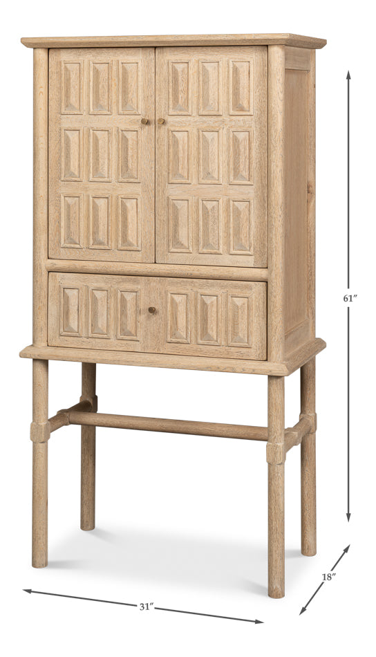 Langley Tan Cabinet - Ornate Home