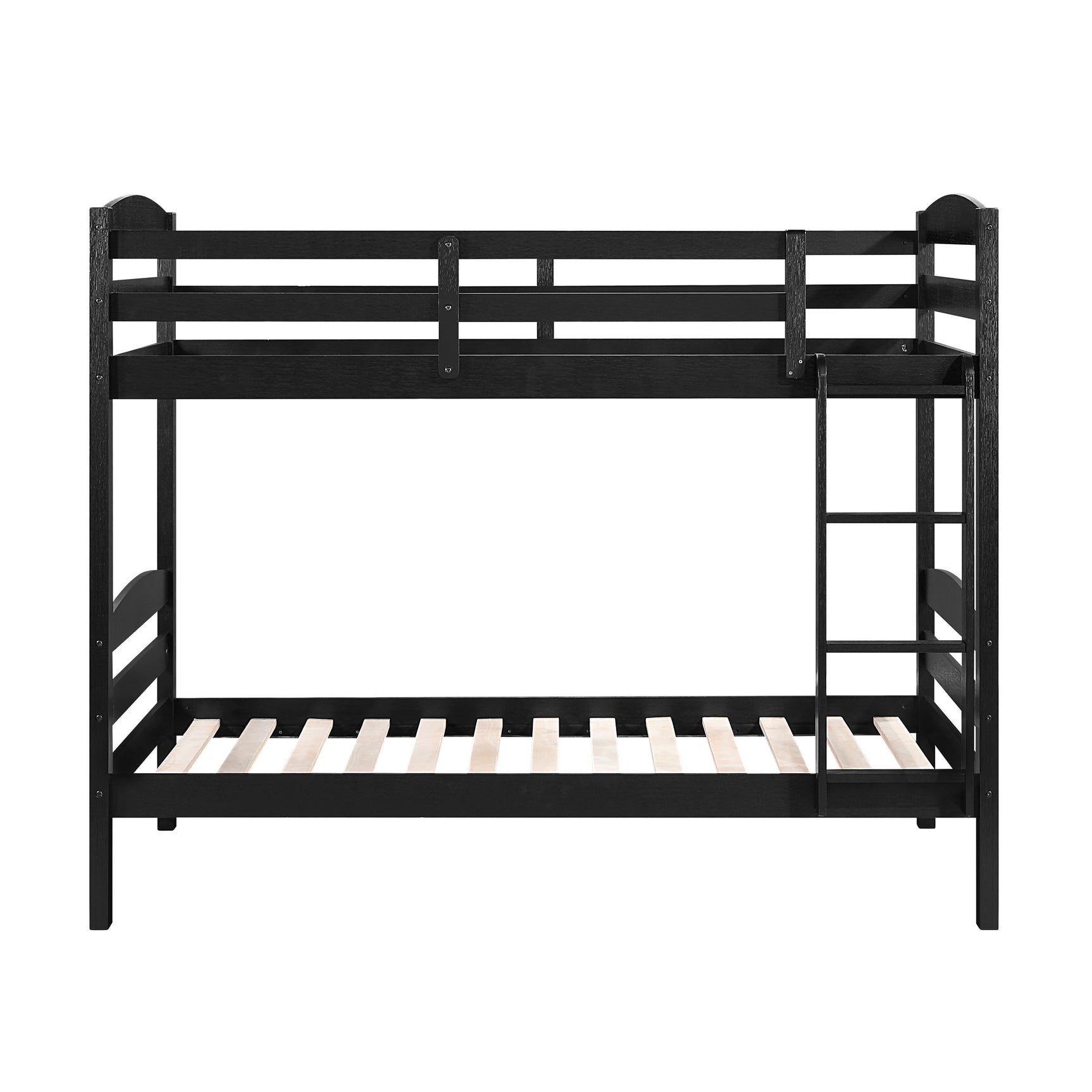 Lani Wire-Brushed Black Twin/Twin Bunk Bed - Ornate Home