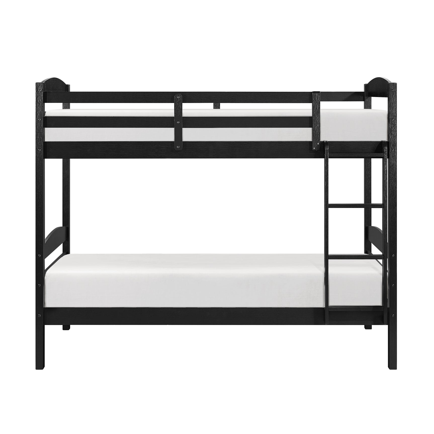 Lani Wire-Brushed Black Twin/Twin Bunk Bed - Ornate Home