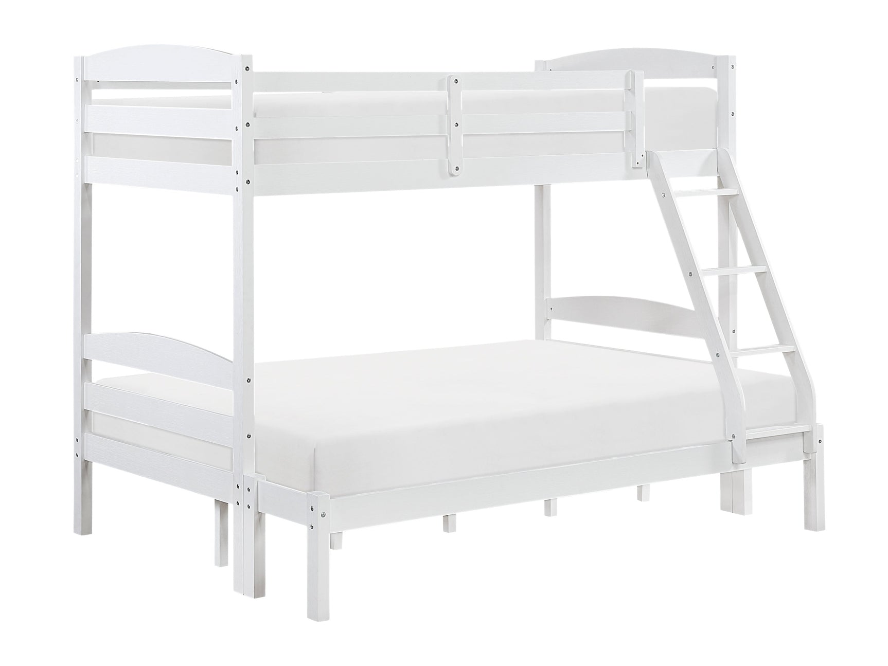 Lani Wire-Brushed White Twin/Full Bunk Bed - Ornate Home