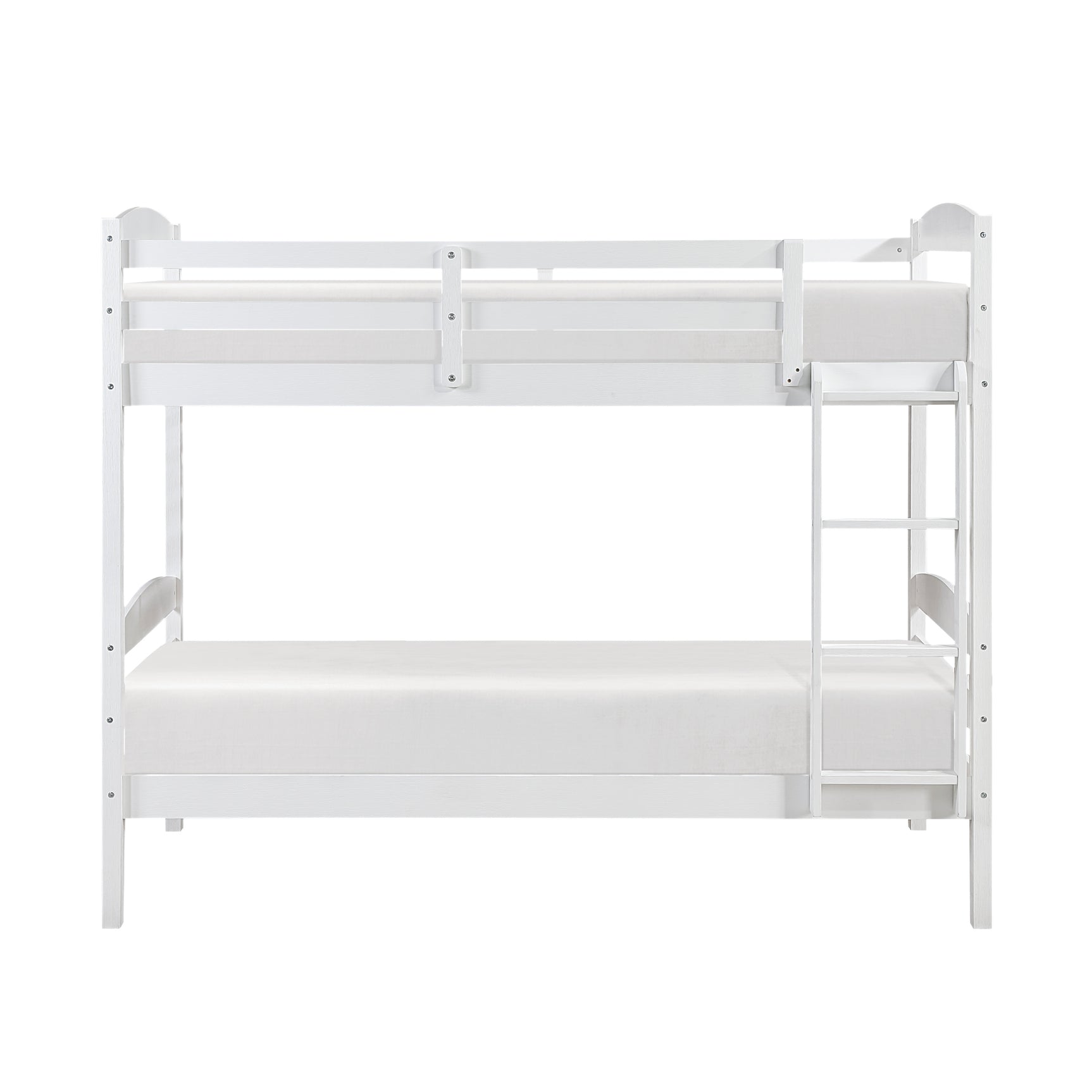 Lani Wire-Brushed White Twin/Twin Bunk Bed - Ornate Home