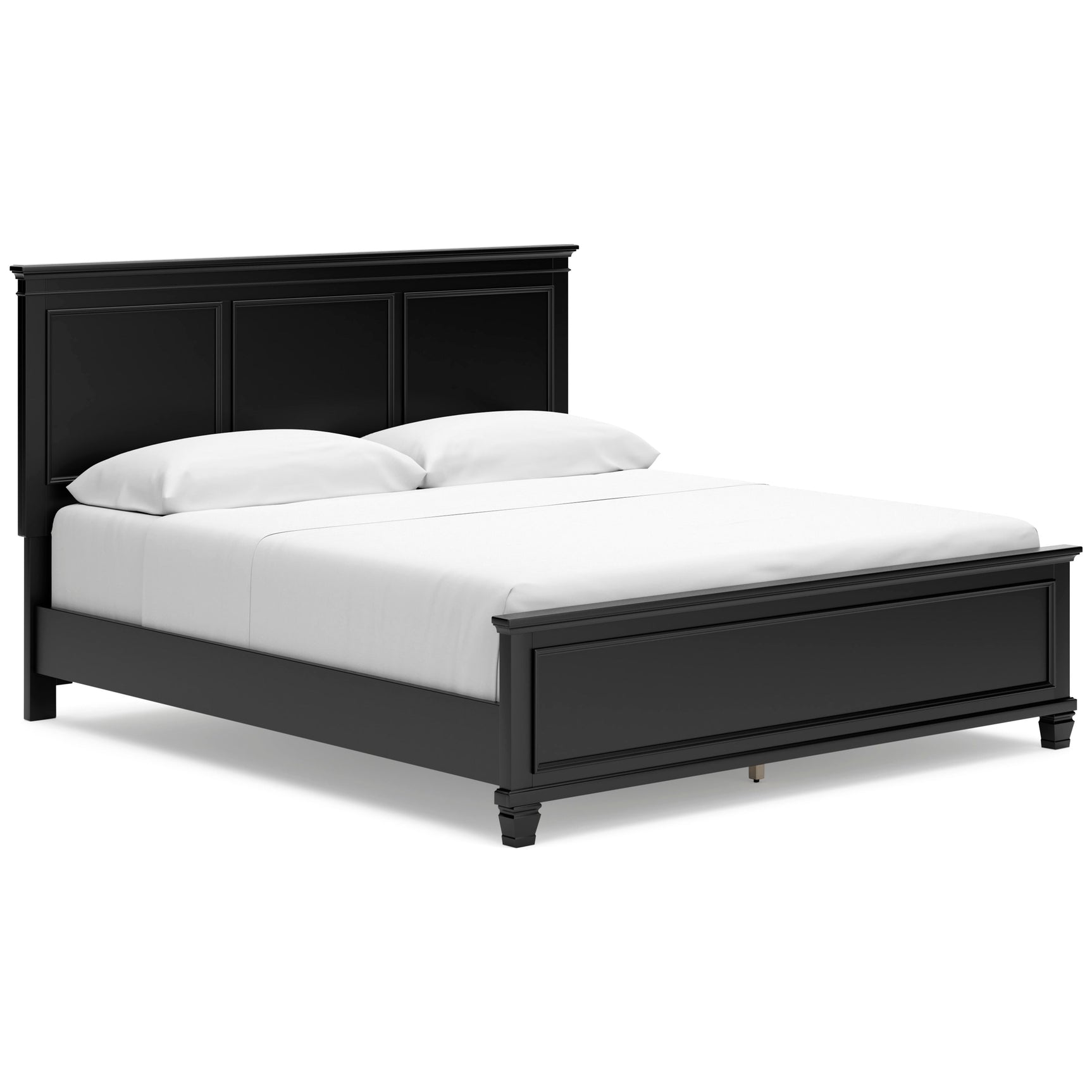 Lanolee Black California King Panel 6-Piece Bedroom Set w/ 2 Nightstands (Online Special Price) - Ornate Home