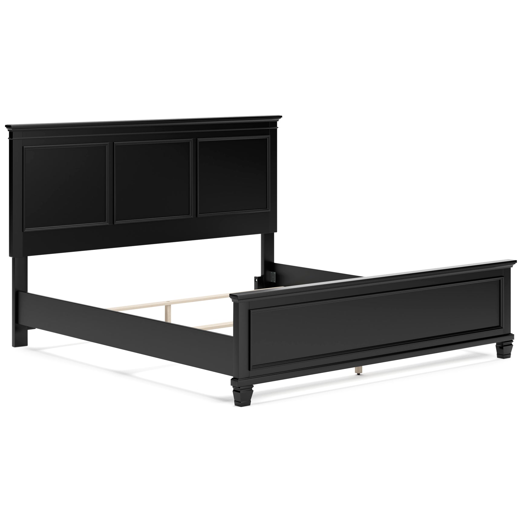 Lanolee Black California King Panel 5-Piece Bedroom Set - Ornate Home