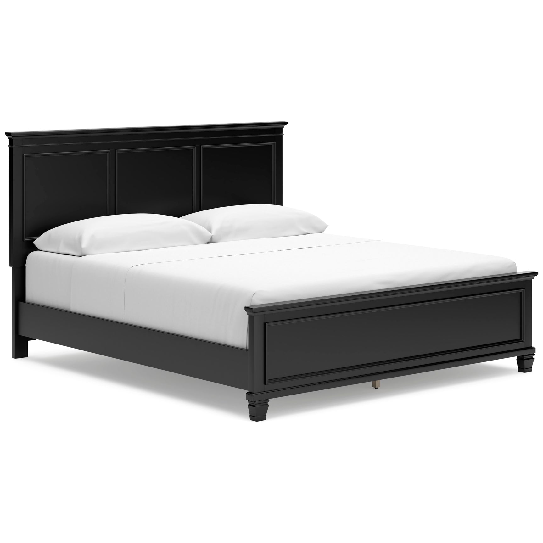 Lanolee Black California King Panel 4-Piece Bedroom Set - Ornate Home