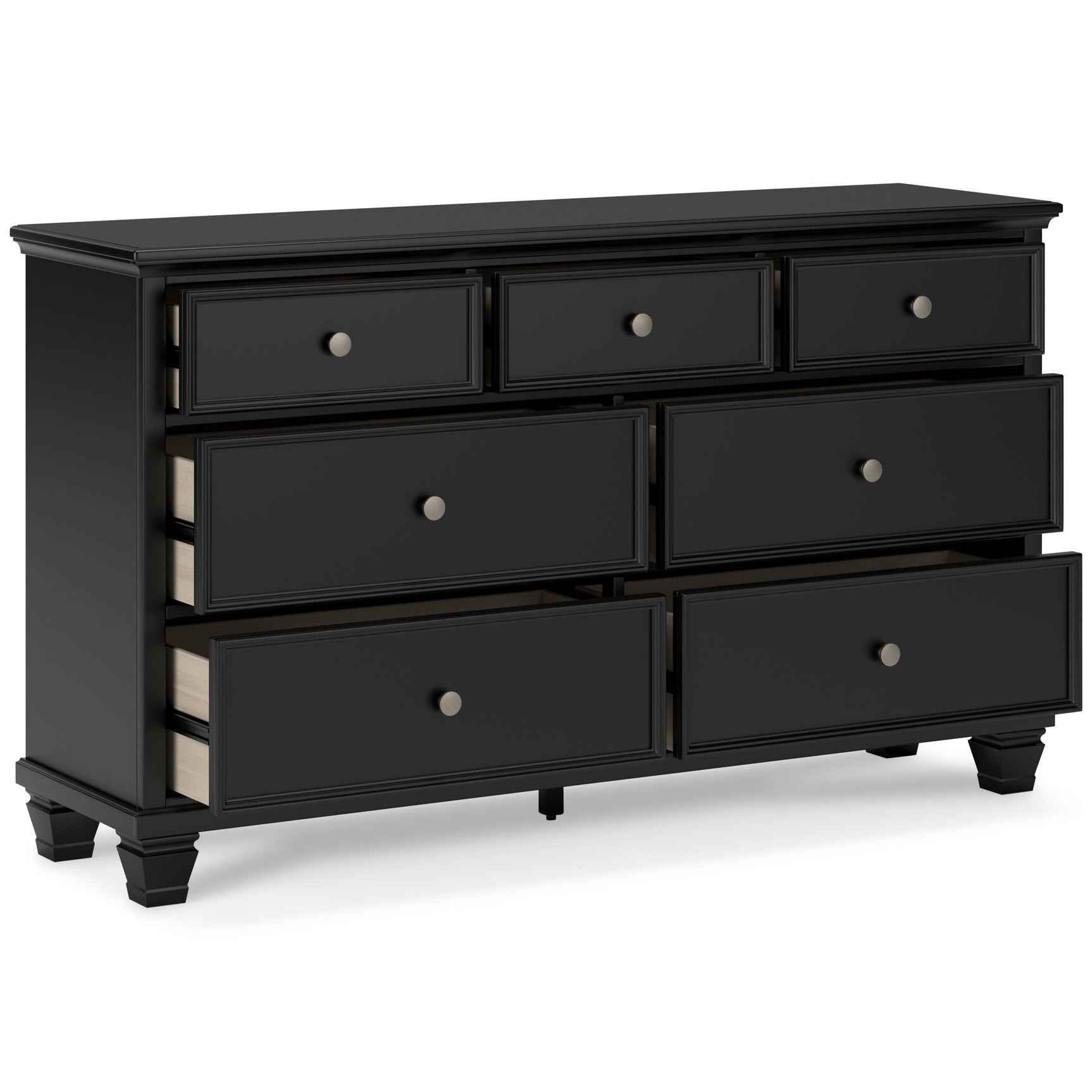 Lanolee Black California King Panel 6-Piece Bedroom Set w/ 2 Nightstands (Online Special Price) - Ornate Home