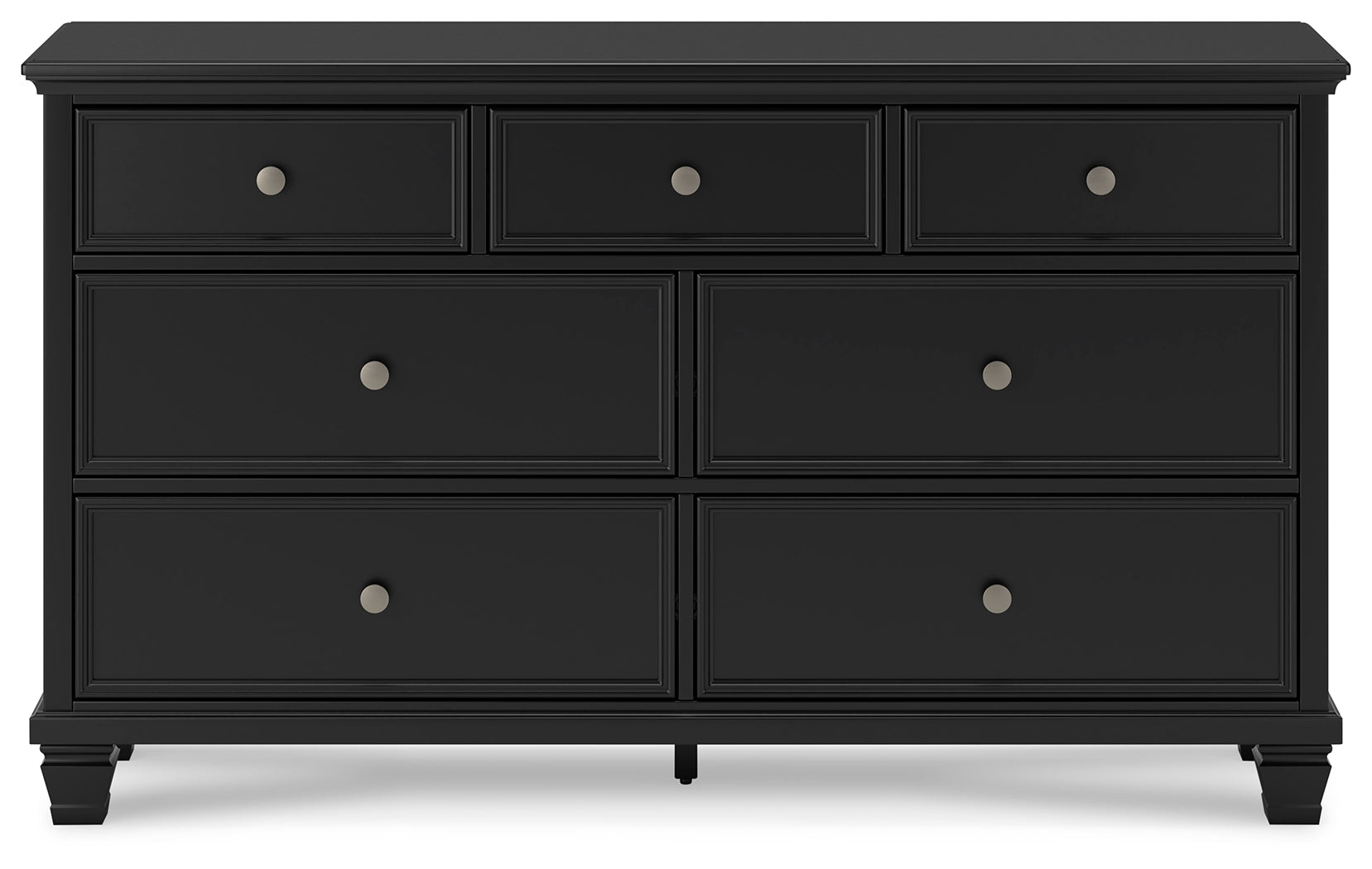 Lanolee Black California King Panel Bed, Dresser, Chest and 2 Nightstands (Online Special Price) - Ornate Home