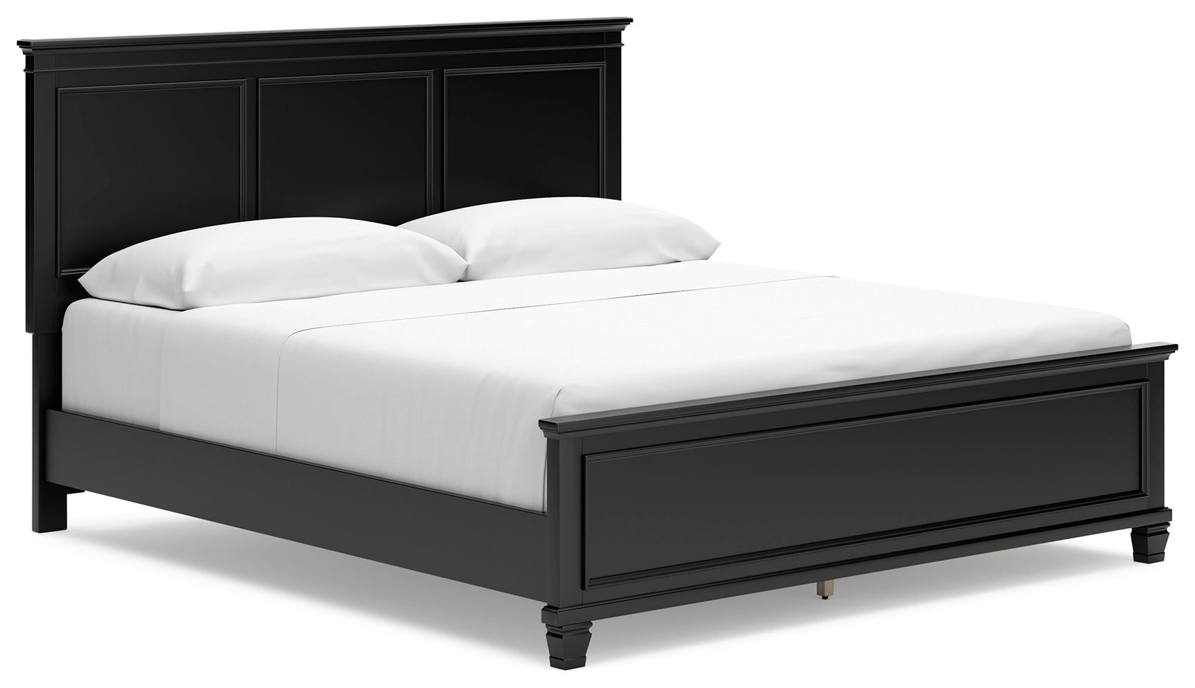 Lanolee Black California King Panel Bed, Dresser, Chest and 2 Nightstands (Online Special Price) - Ornate Home