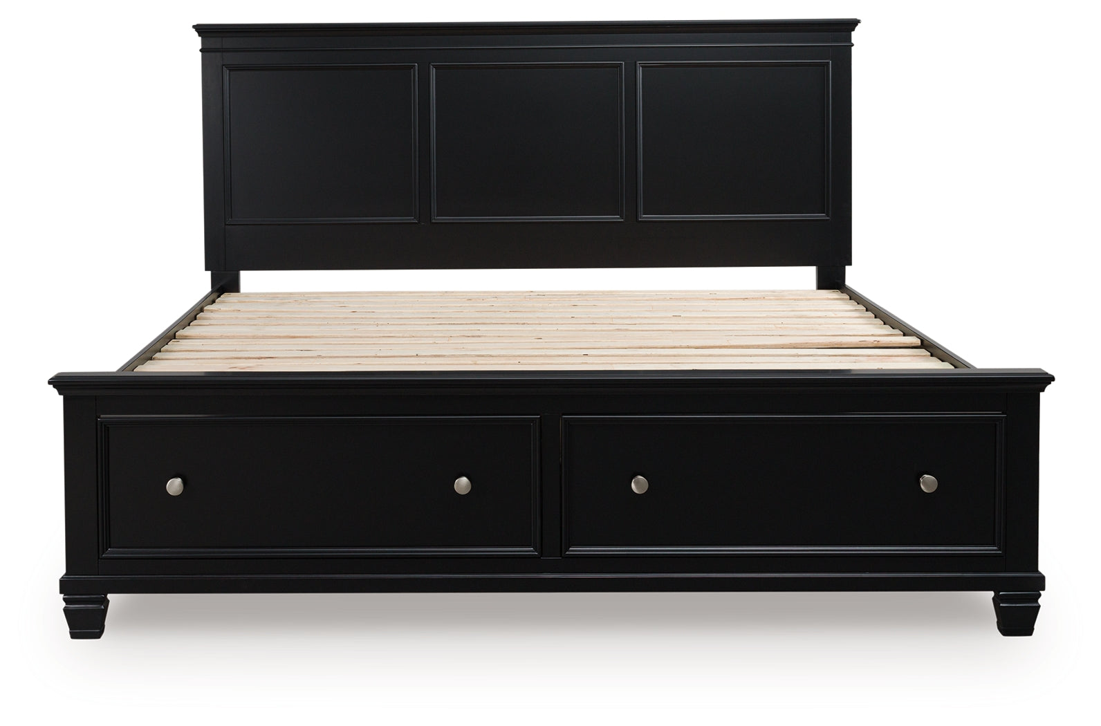 Lanolee Black California King Panel Storage Bed (Online Special Price) - Ornate Home