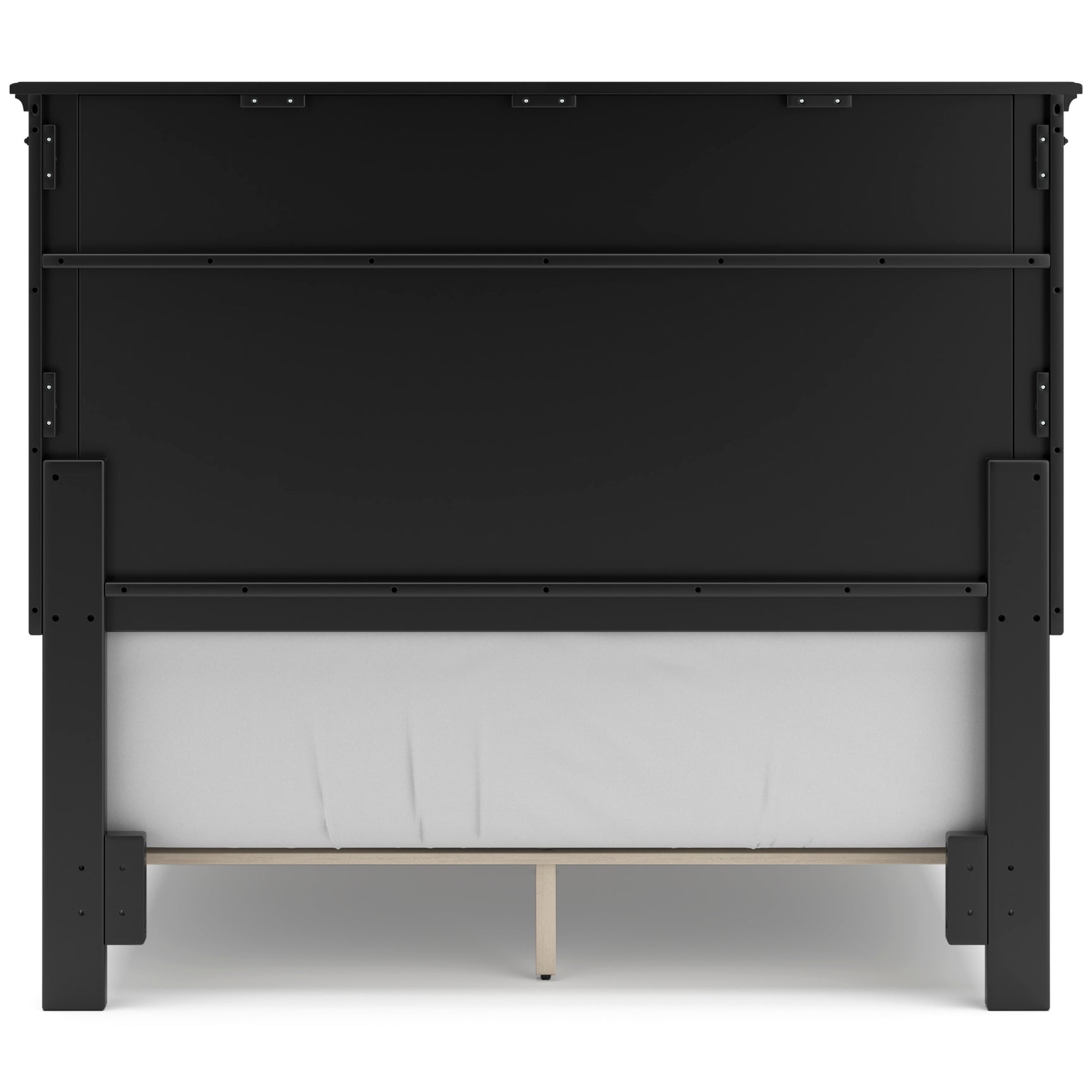 Lanolee Black Full Panel 6-Piece Bedroom Set w/ 2 Nightstands - Ornate Home