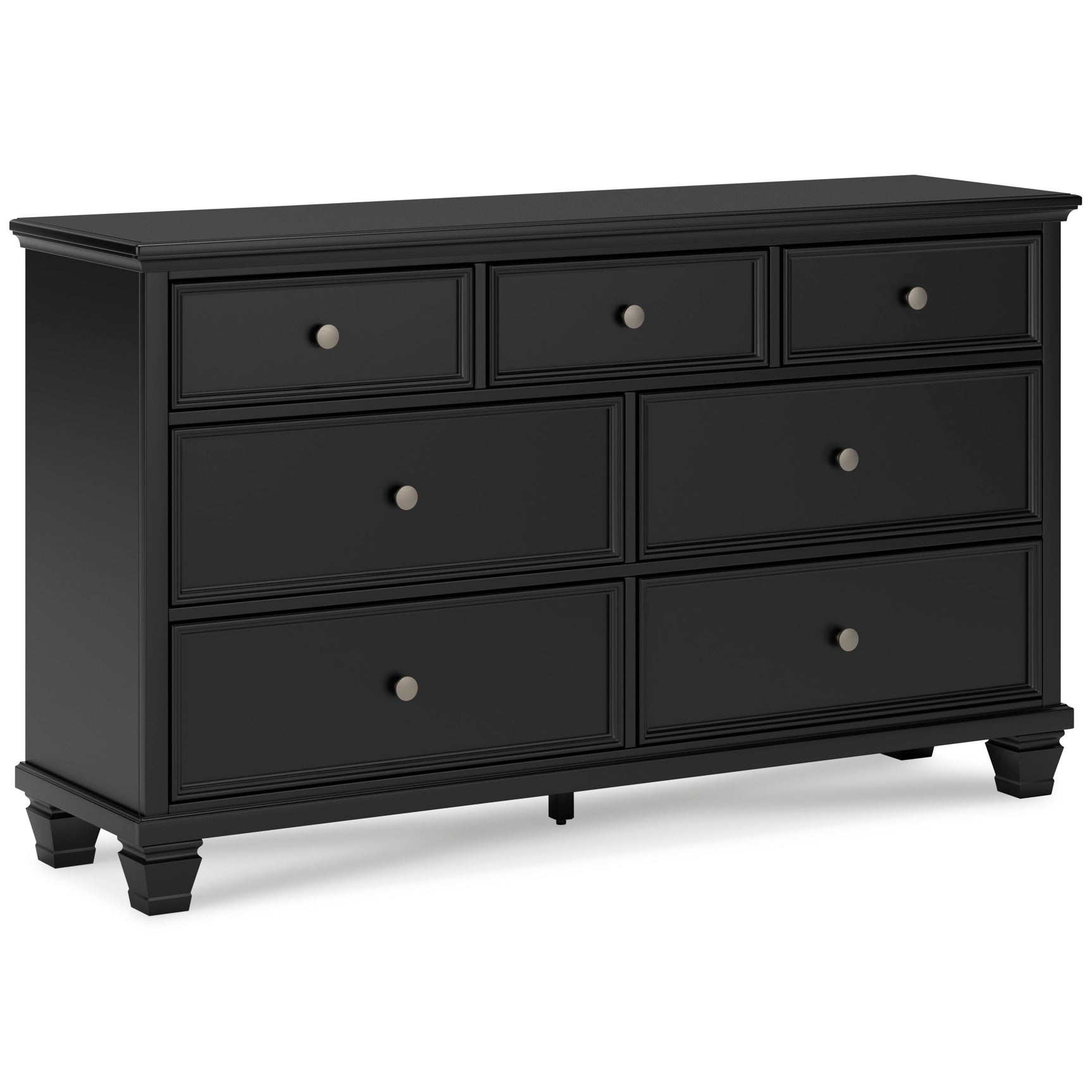 Lanolee Black Full Panel 5-Piece Bedroom Set w/ 2 Nightstands - Ornate Home