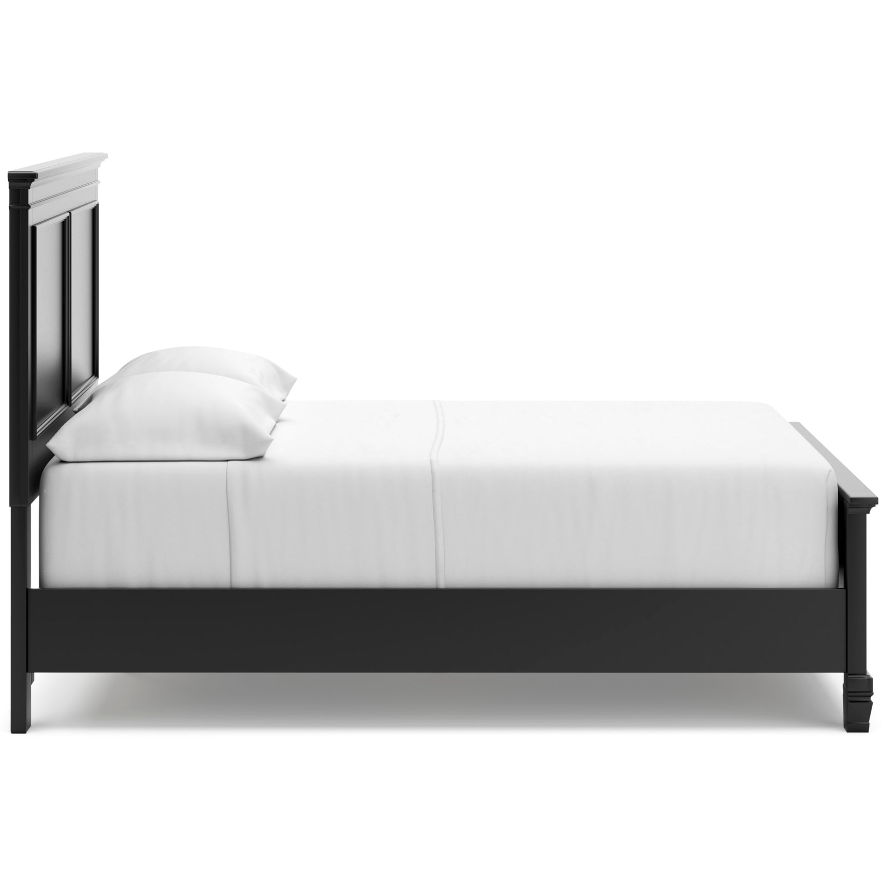 Lanolee Black Full Panel 6-Piece Bedroom Set w/ 2 Nightstands - Ornate Home
