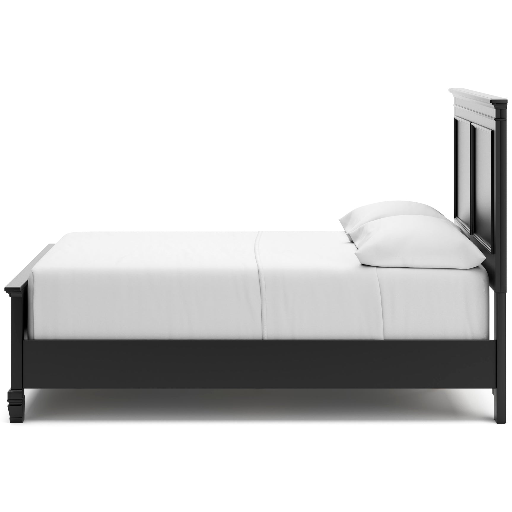 Lanolee Black Full Panel 6-Piece Bedroom Set w/ 2 Nightstands - Ornate Home
