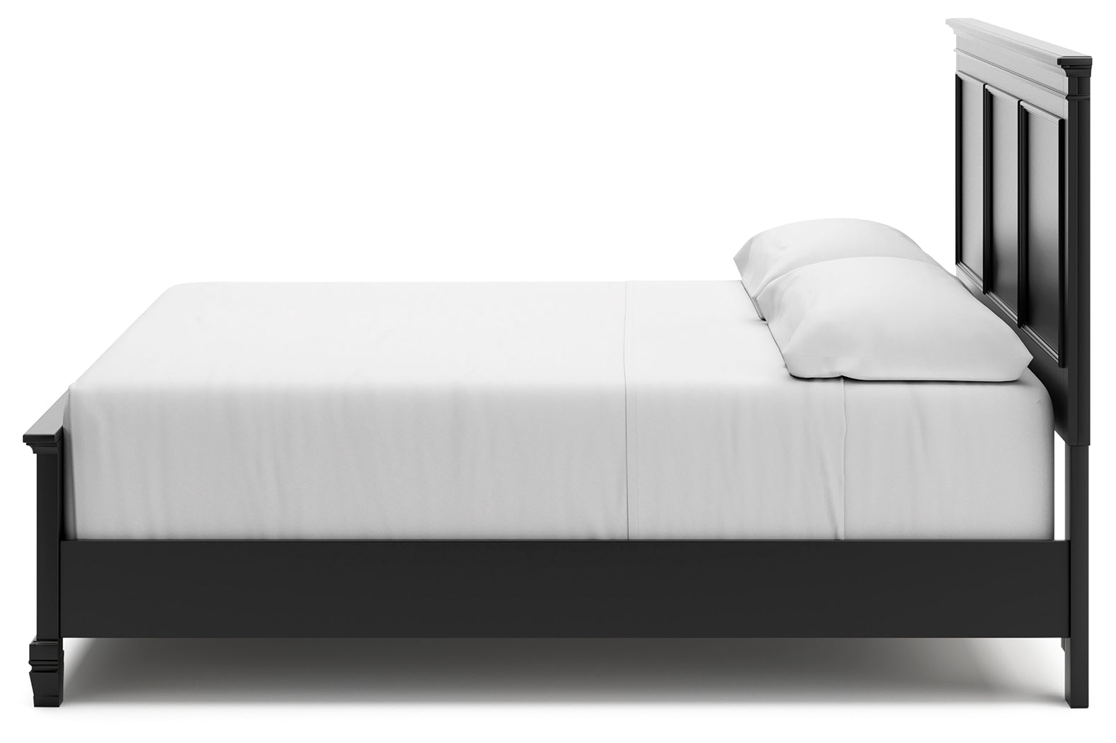 Lanolee Black King Panel Bed, Dresser, Mirror and Nightstand (Online Special Price) - Ornate Home