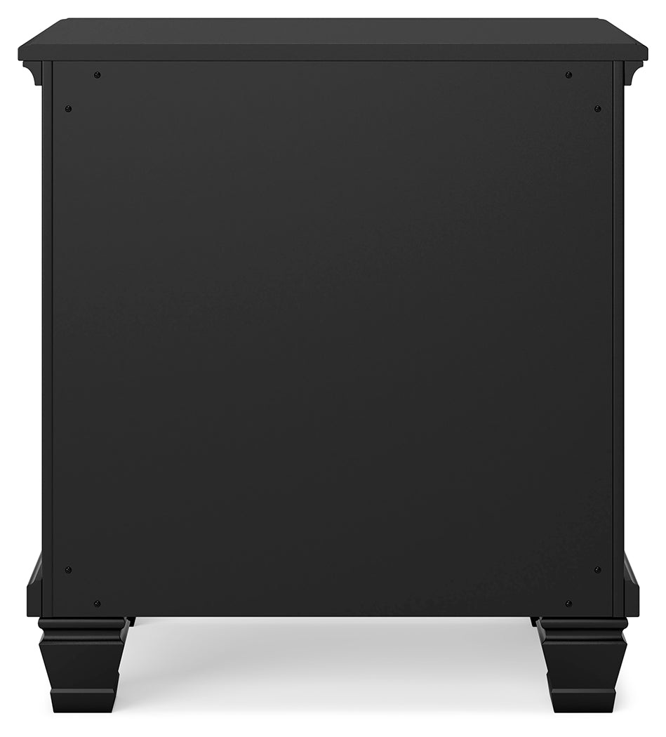 Lanolee Black King Panel Bed, Dresser, Mirror and Nightstand (Online Special Price) - Ornate Home
