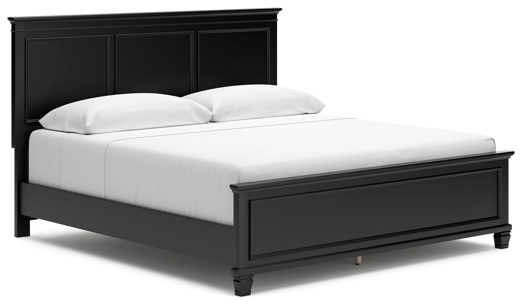 Lanolee Black King Panel Bedroom Set with Dresser, Mirror and 2 Nightstands (Online Special Price) - Ornate Home