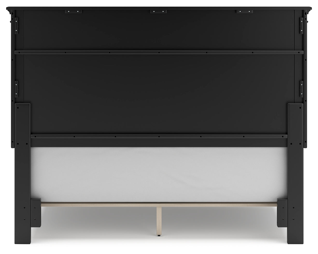 Lanolee Black Queen Panel Bed, Dresser, Mirror and Nightstand (Online Special Price) - Ornate Home