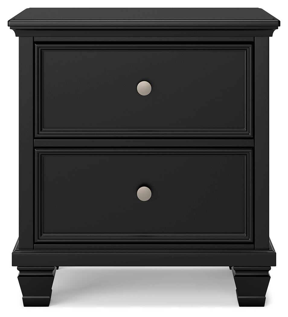 Lanolee Black Queen Panel Bed, Dresser, Mirror and Nightstand (Online Special Price) - Ornate Home