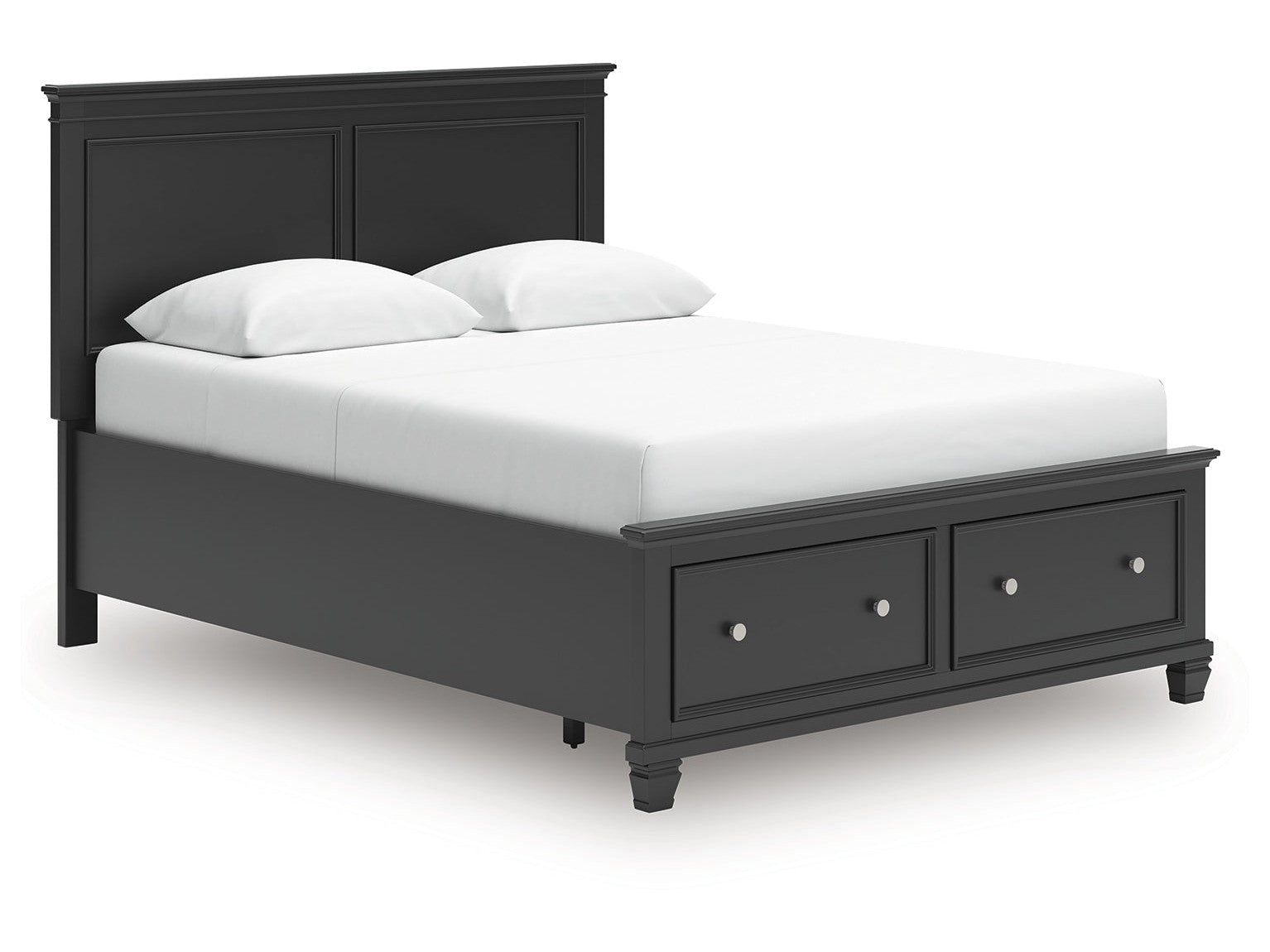 Lanolee Black Queen Panel Storage Bed - Ornate Home