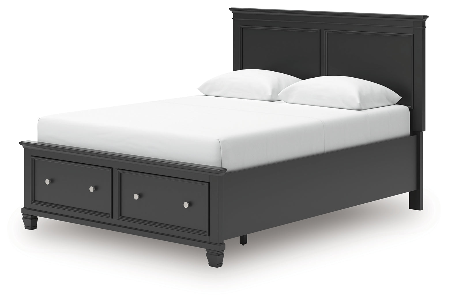 Lanolee Black Queen Panel Storage Bed - Ornate Home