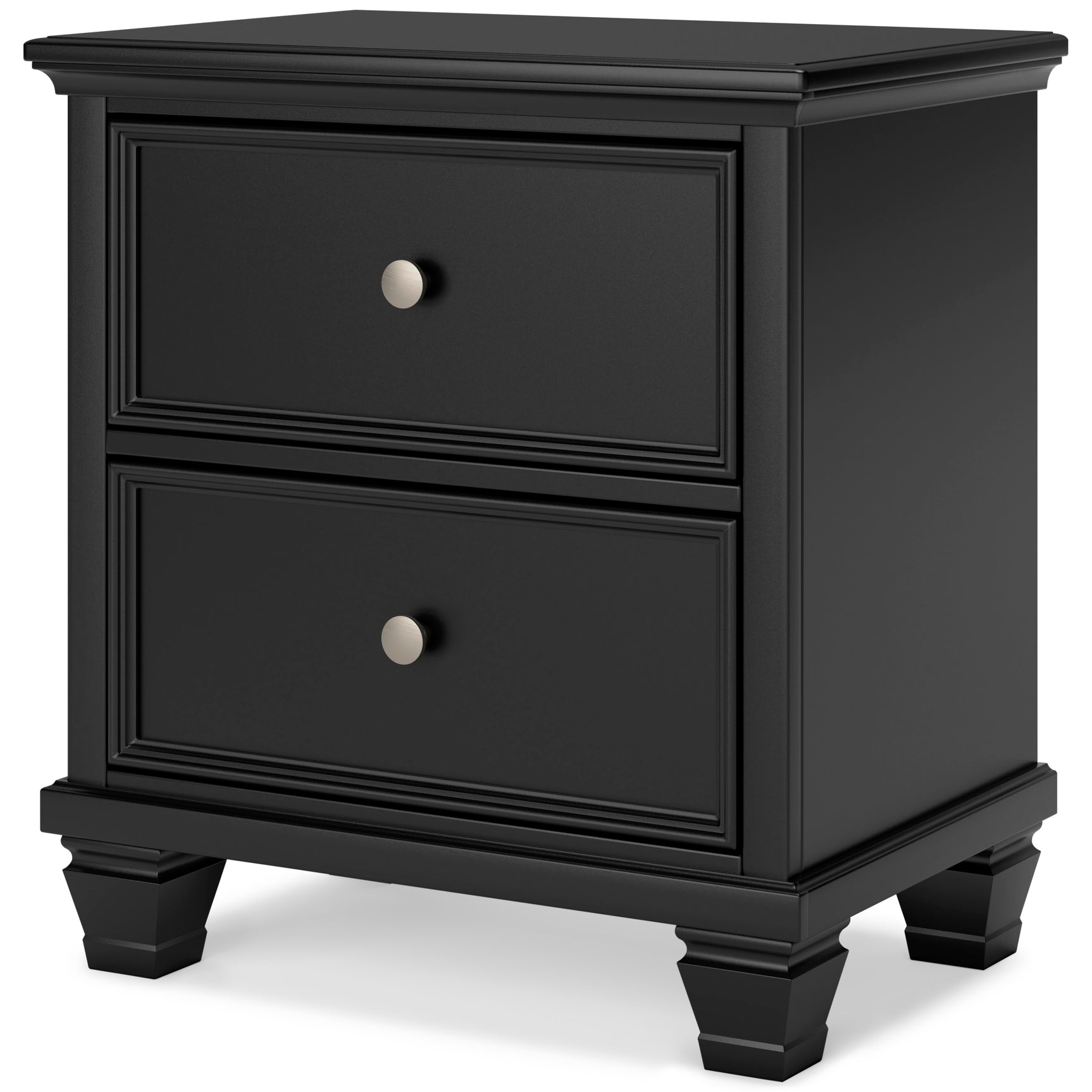 Lanolee Black Twin Panel 6-Piece Bedroom Set w/ 2 Nightstands - Ornate Home