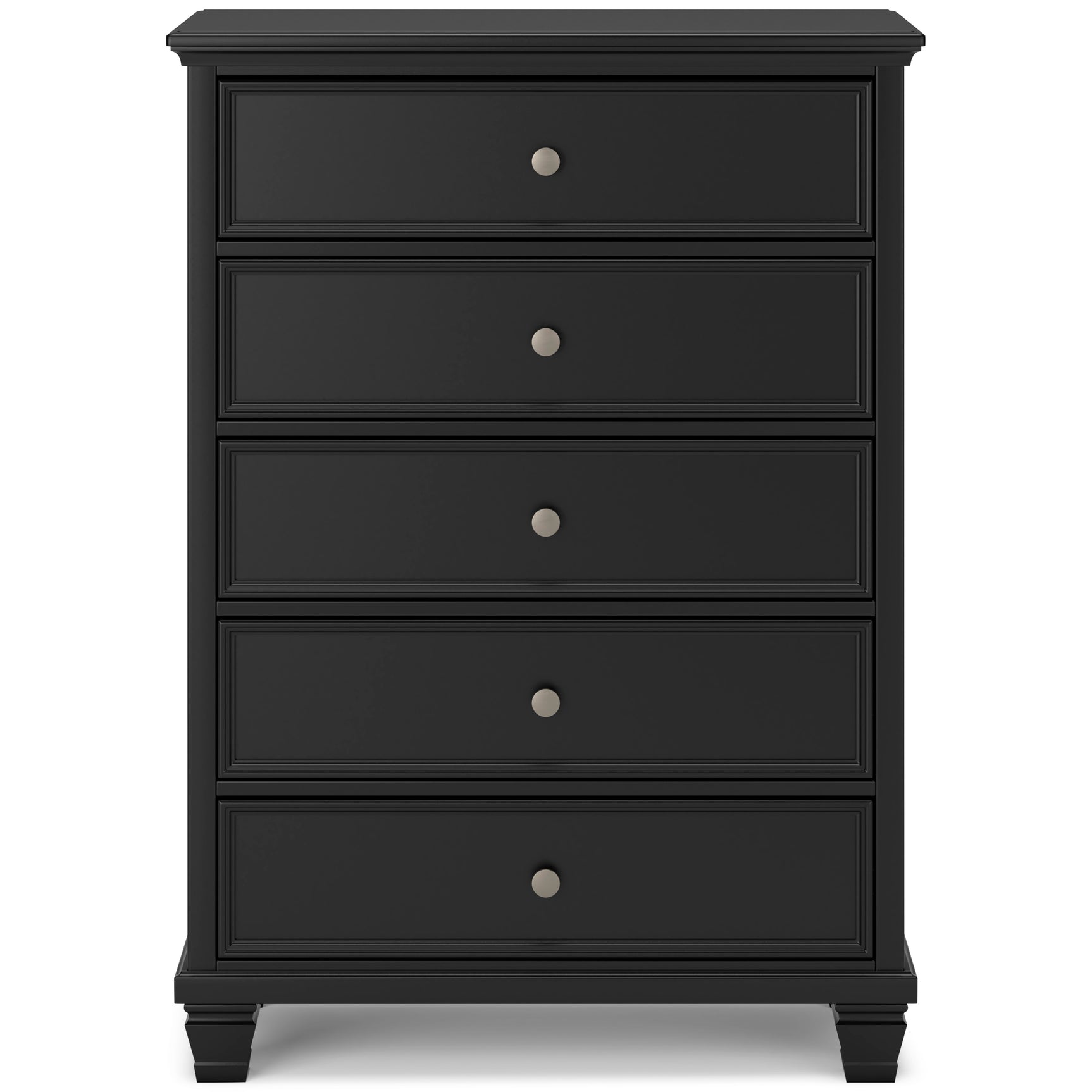 Lanolee Black Twin Panel 6-Piece Bedroom Set w/ 2 Nightstands - Ornate Home