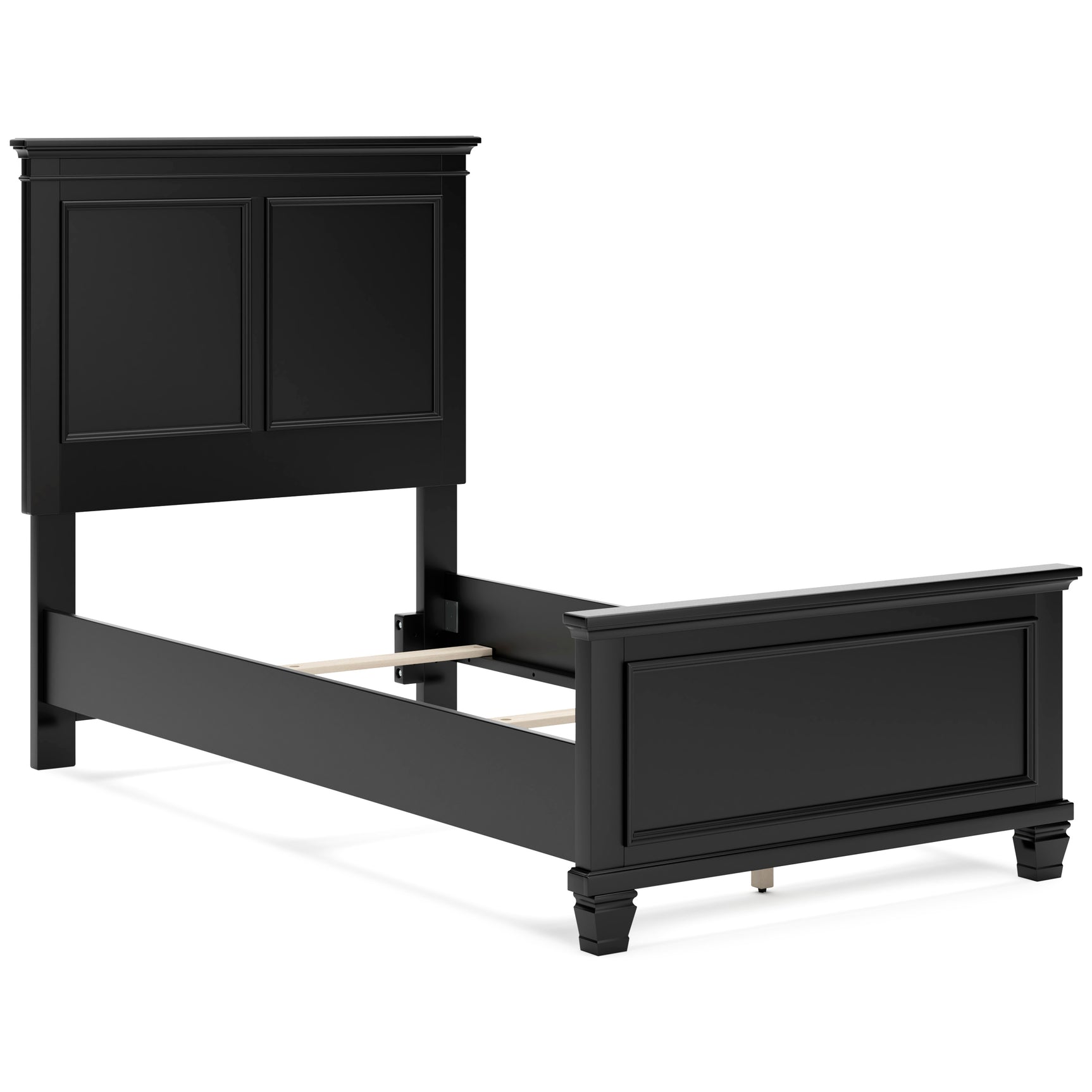 Lanolee Black Twin Panel 5-Piece Bedroom Set - Ornate Home