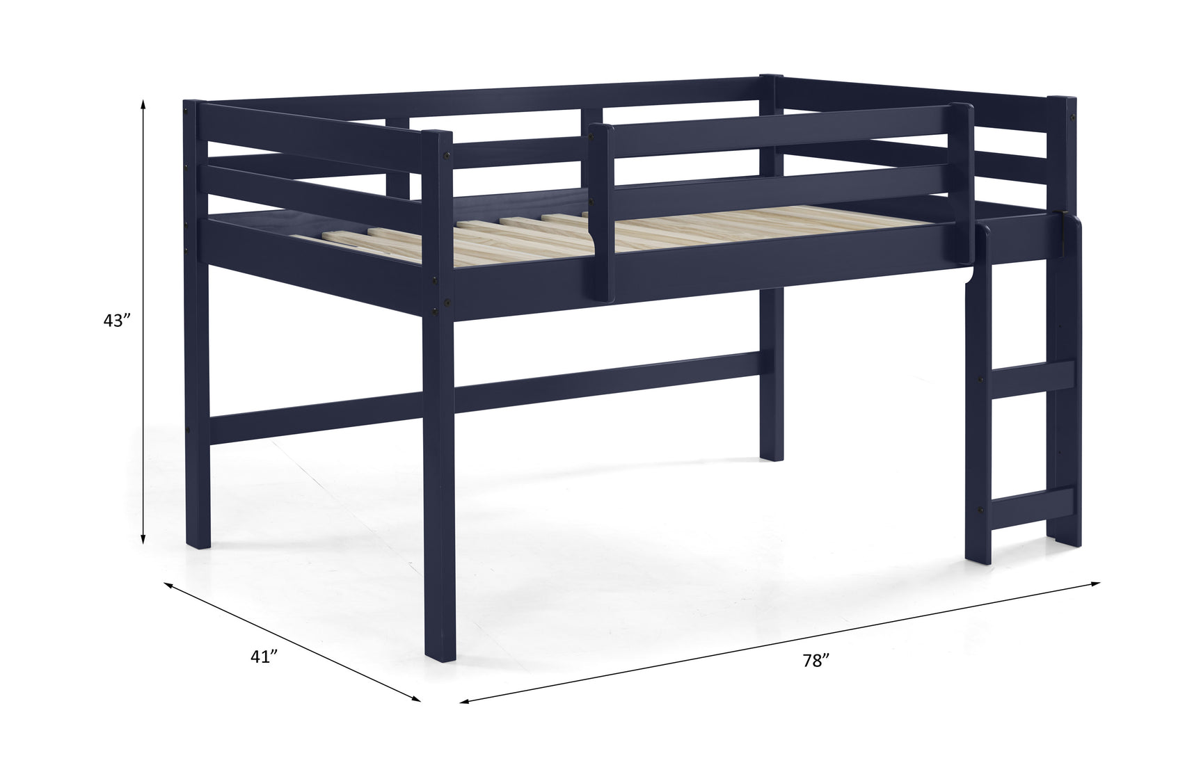 Lara Navy Blue Loft Bed - Ornate Home