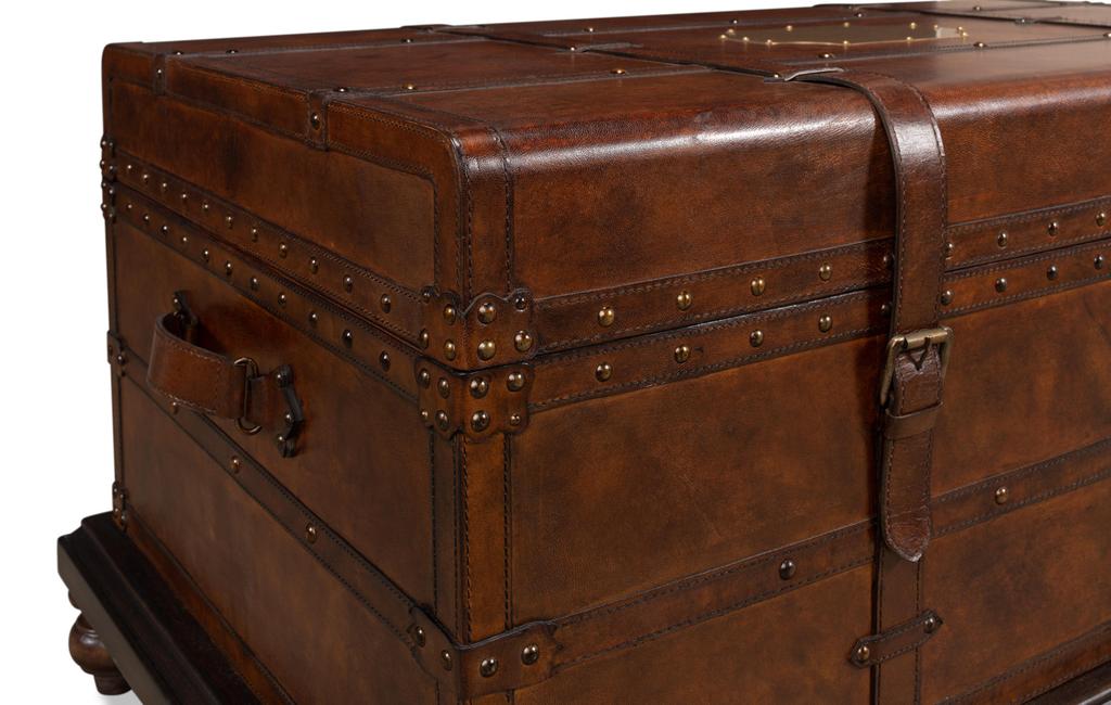 Laramie Brown Trunk Coffee Table - Ornate Home