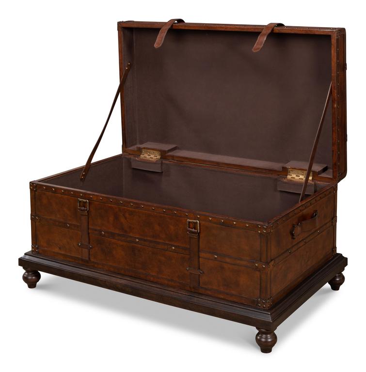 Laramie Brown Trunk Coffee Table - Ornate Home