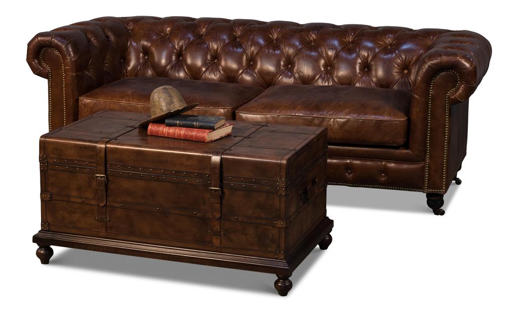 Laramie Brown Trunk Coffee Table - Ornate Home